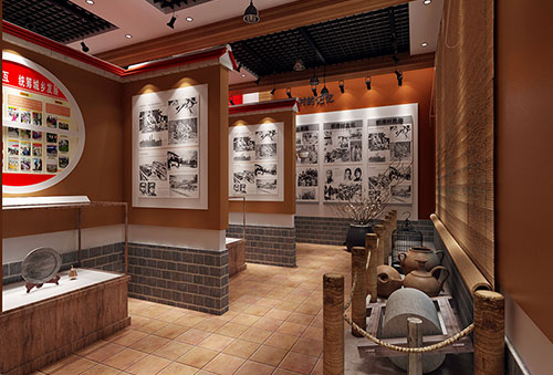 惠济传统韵味十足的中式展厅设计效果图