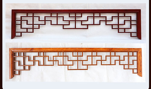 惠济中式花格吊顶门楣挂落仿古落地罩在实际案例中的展示