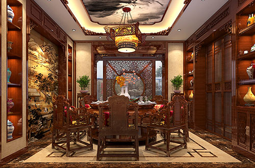 惠济温馨雅致的古典中式家庭装修设计效果图
