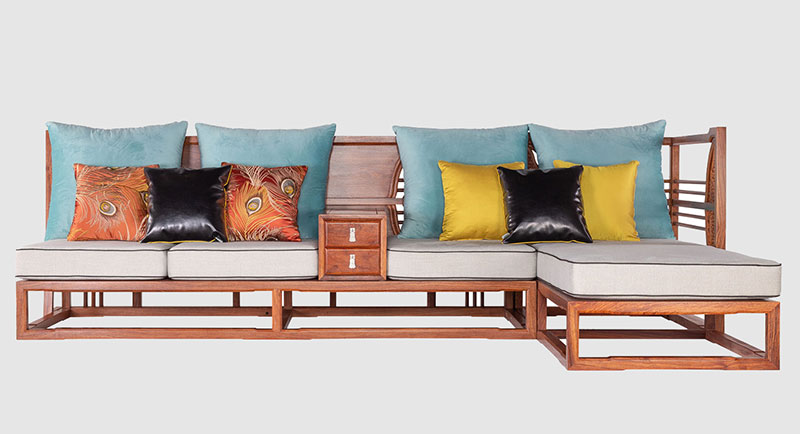 惠济中式家居装修实木沙发组合家具效果图